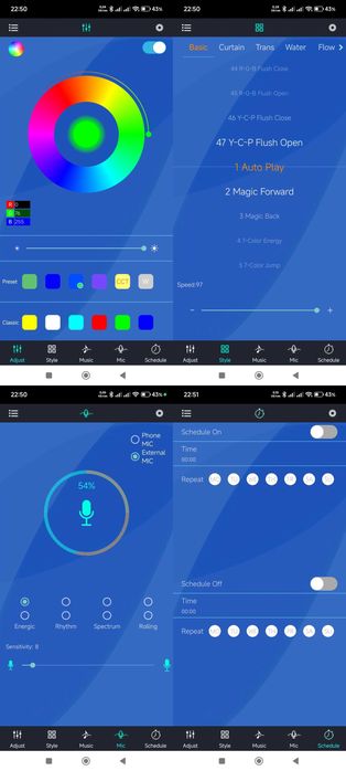 RGBIC LED лента 5 м с Музикална Синхронизация – Bluetooth, Приложение, Дистанционно и Цветни Ефекти за TV, Гейминг , Партита, Домашно Кино, Дискотека