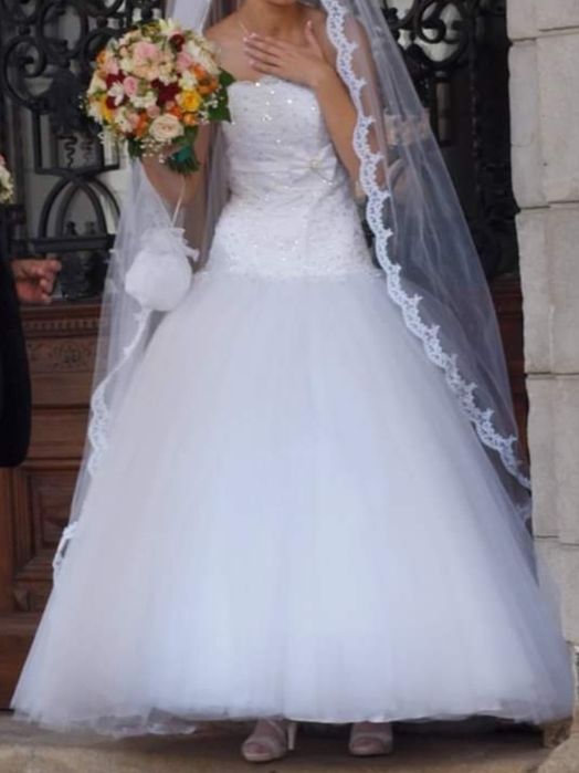 Rochie de mireasa, marimea S, stil printesa, A-line