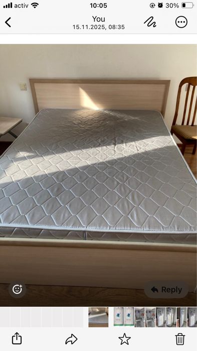 Матрас 1,5, в очень хорошем состоянии