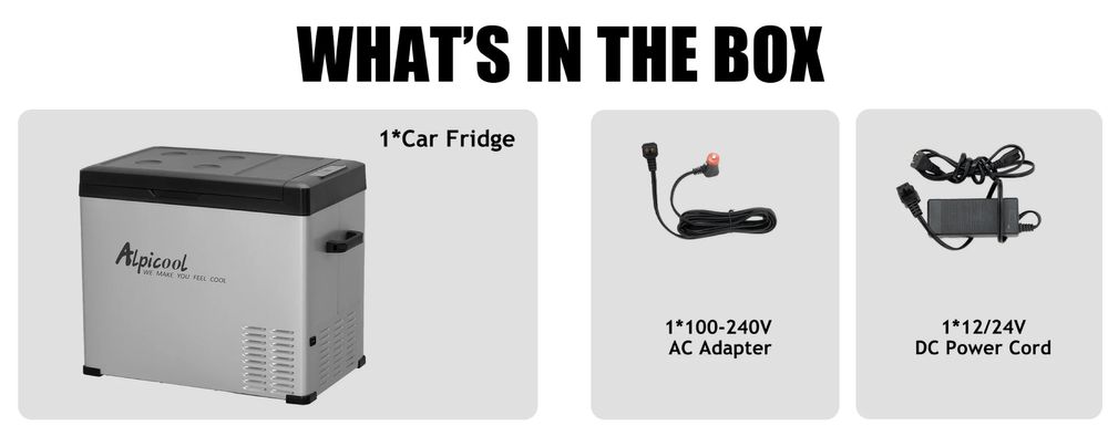 AlpiCool 30L Портативен Компресорен хладилник 30 литра 12V 24V 220V