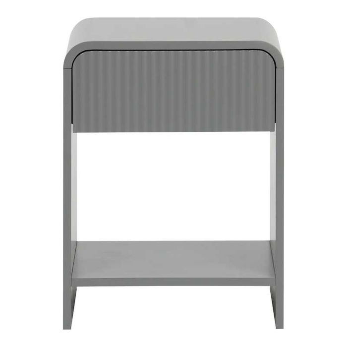 Нощно шкафче, Zeplen, Сив, Бял, Мдф, 40х40х53см.