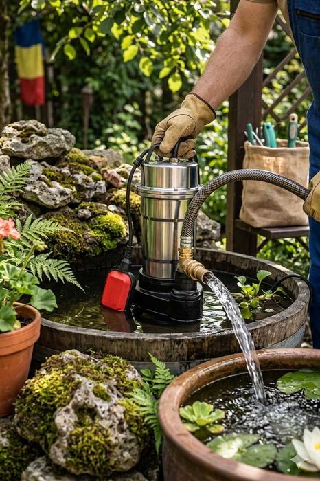 Pompa submersibila inox cu plutitor 1100W apa murdara