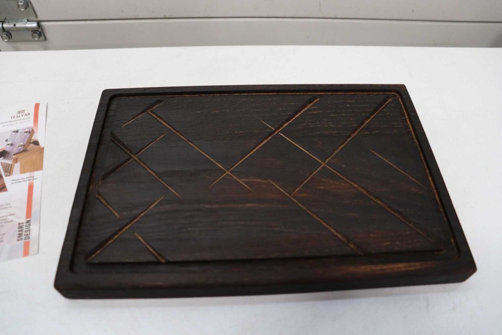 TESLYAR Дъска за стек, дъбова дървесина, 30x20см