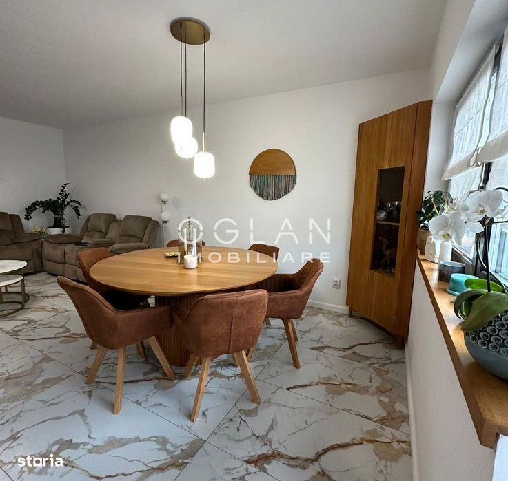 Apartament 3 cam. cu teren 120 MP, la vila