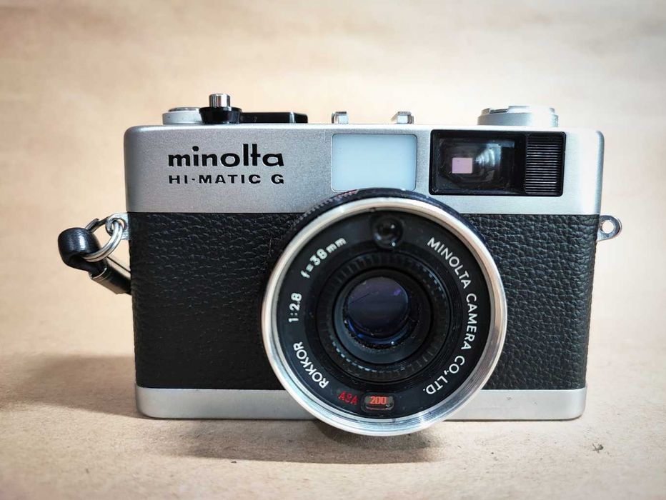 Aparat vintage Minolta Hi-Matic G Obiectiv Rokkor 38mm
