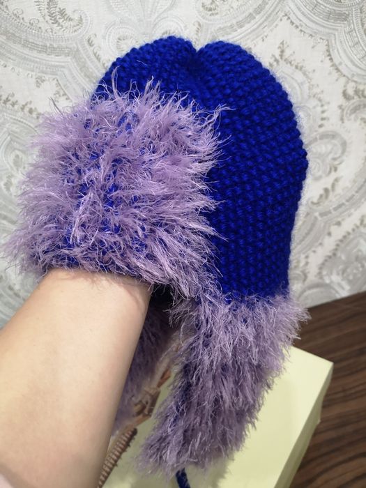 Шапка - ушанка, яркая