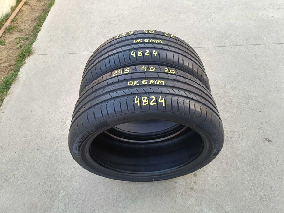 Doua anvelope 245 40 20 pirelli p zero pz4 profil 6 mm dot 4824