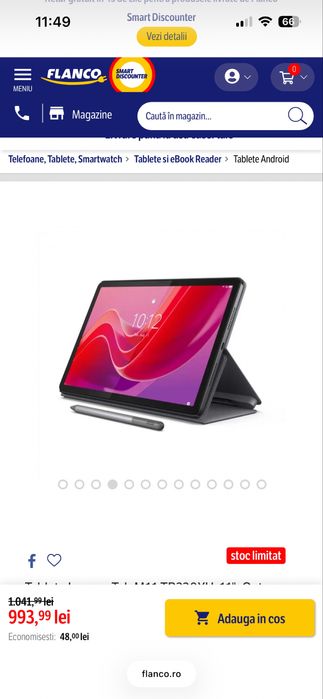 Tableta lenovo m11 cu pix