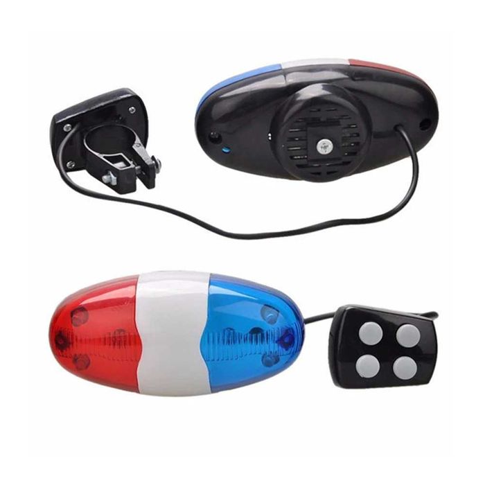 Полицейска LED светлина + Полицейска сирена за велосипед, Колело