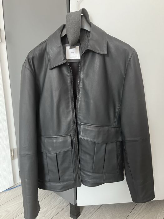 Geacă Mango Piele Naturală S-M