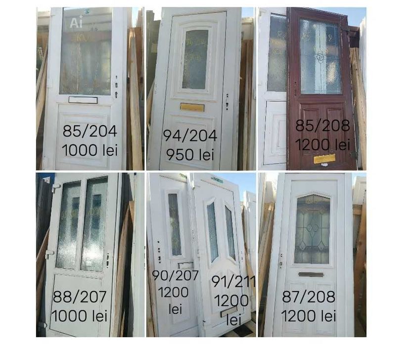 Promotie la usi de exterior cu vitralii, design clasic, usi premium.
