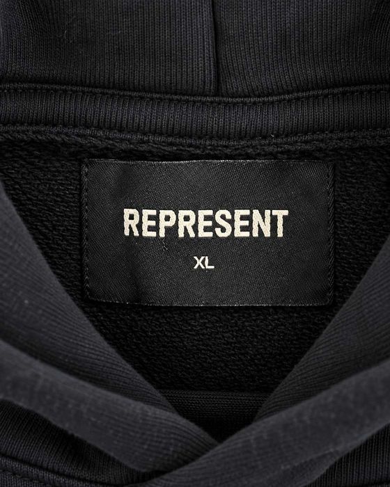 Hanorac Represent Owners’ Club cu glugă, negru, print față/spate, mărimea XL, bumbac