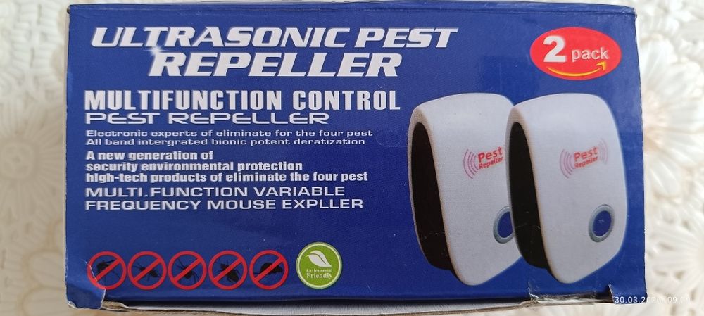 Уред против мишки, комари, хлебарки,мравки, насекоми (Ultrasonic Pest