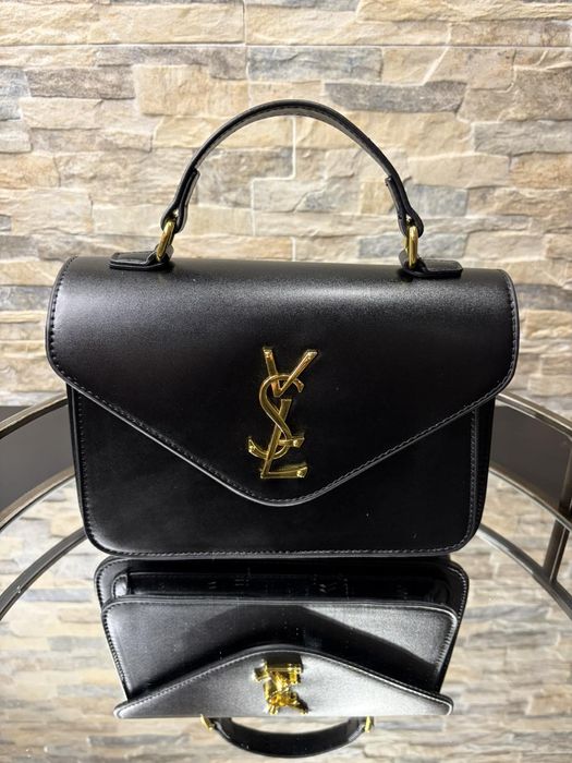 Дамска черна чанта YSL
