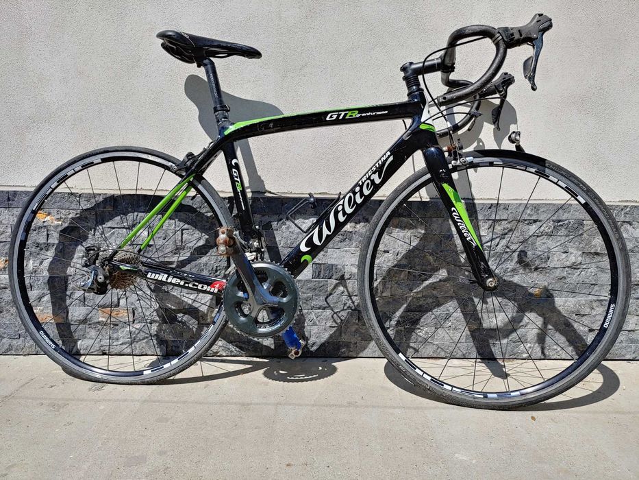 Bicicleta Cursiera Wilier Triestina Gran Turismo GTR Marime M 53 Full Carbon Negru + Verde