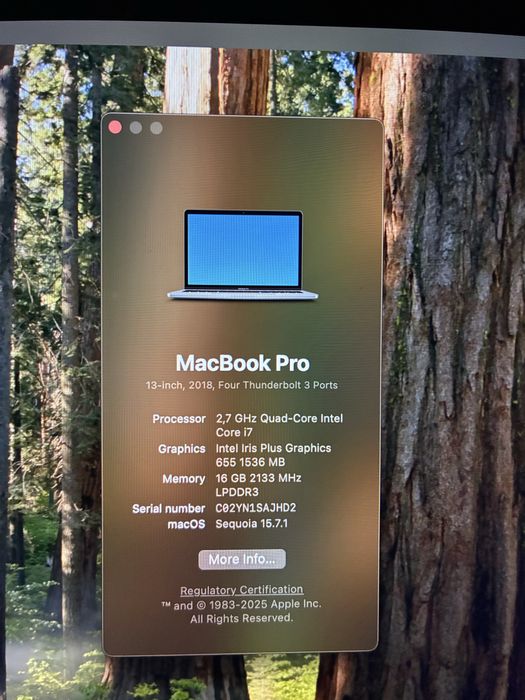 Macbook pro 2018 256