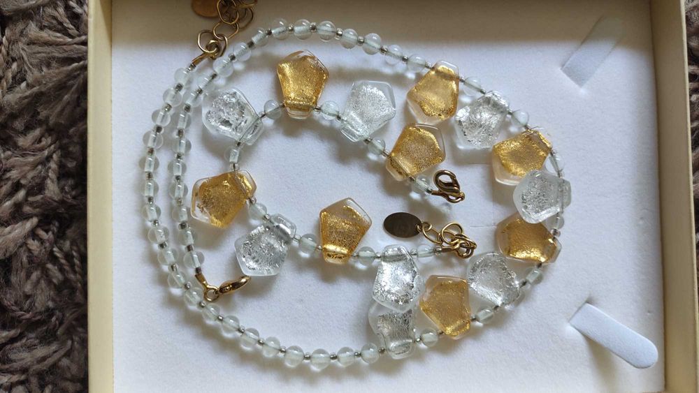 Colier si bratara din sticla Murano