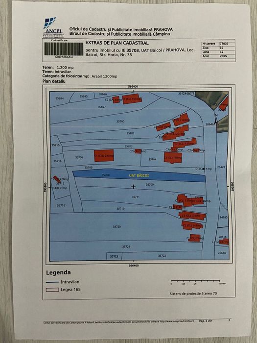 Teren intravilan Baicoi / La strada
