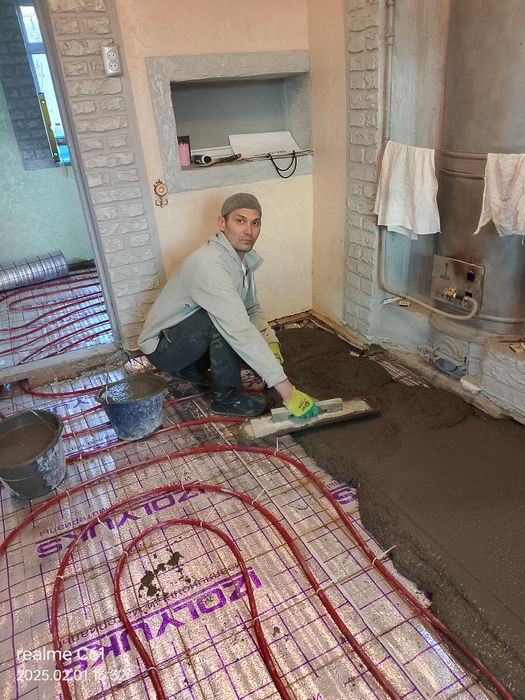 Стяшка наливной пол тратуар стяшка мастер опытный 20 лет