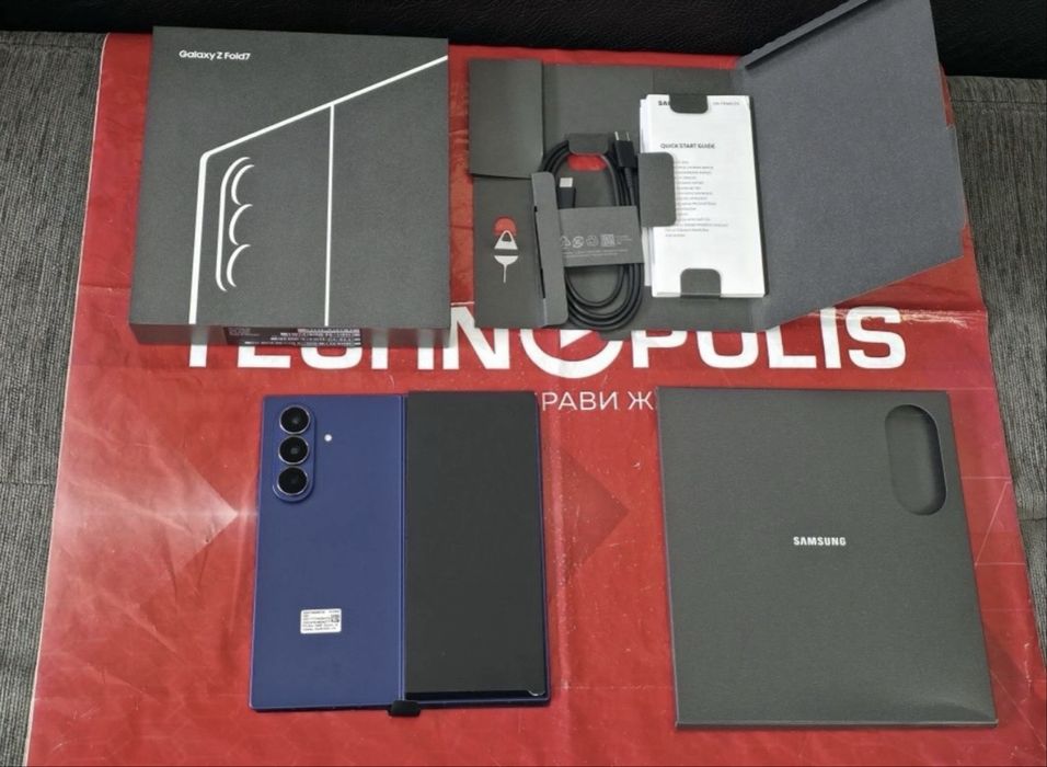 КАТО НОВ 512GB Samsung Fold 7 Технополис Гаранция 2027 Blue | Син