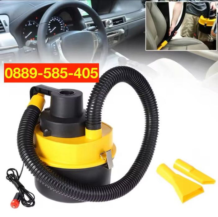 Мощна Прахосмукачка за кола автомобил с накрайници на 12V