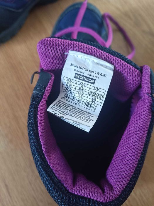 Bocanci Quechua fete drumetie MH100 mid marime 38 EU