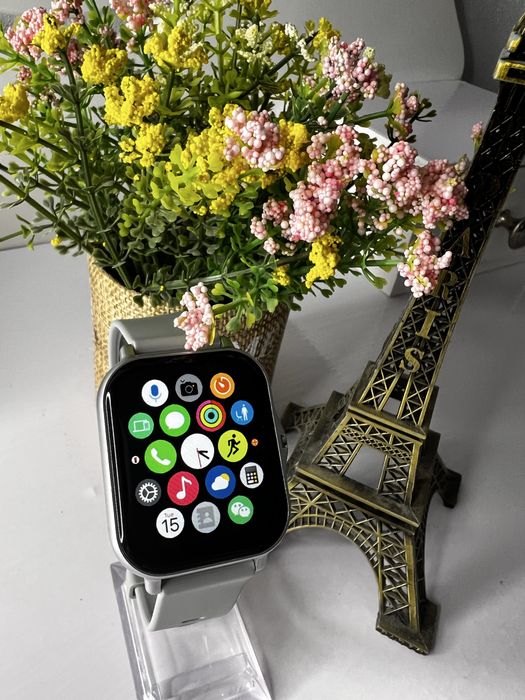 Ceas smartwatch unisex argintiu/gri