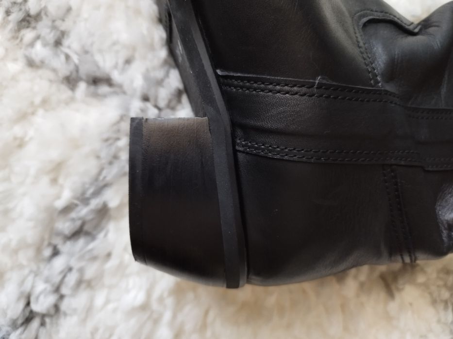 Черни ботуши, ботуши естествена кожа,