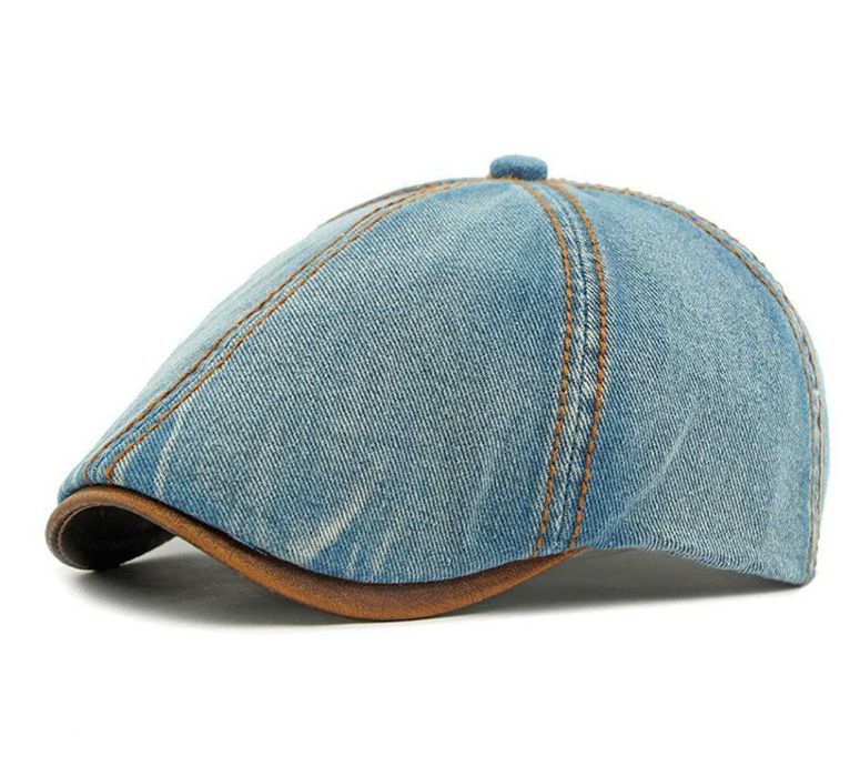 Джинсовые кепки-шестиклинки: плоская форма