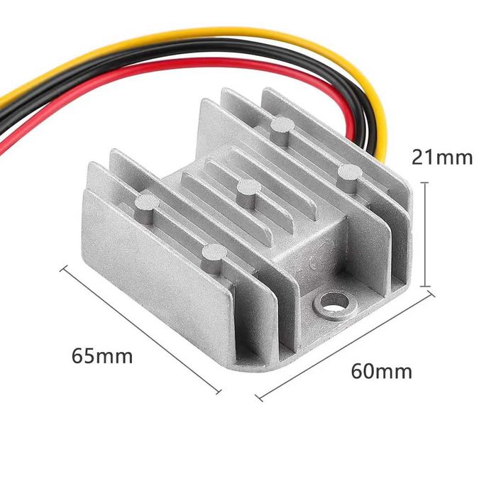 Convertor DC-DC step-down 8–40V la 12V 3A 36W waterproof – 12V 3A