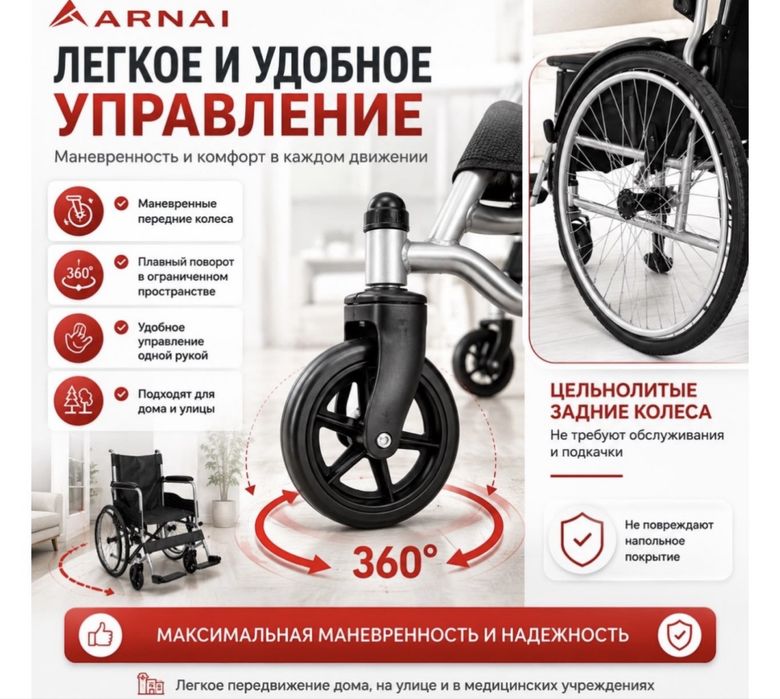 Новое инвалидное кресло-коляска ARNAI