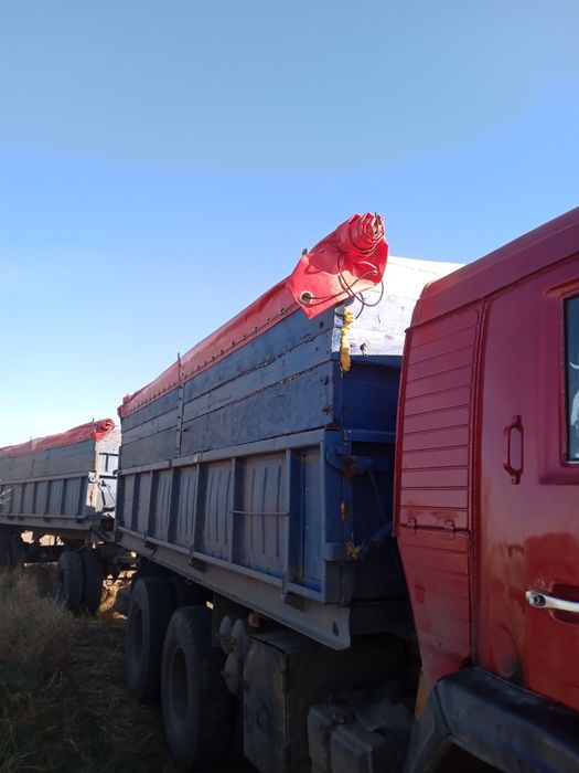 Камаз с прицепом самосвал