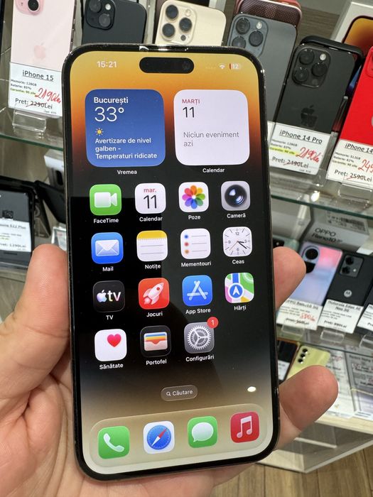 telefon iphone 14 Pro Max 256GB Gold baterie 100%