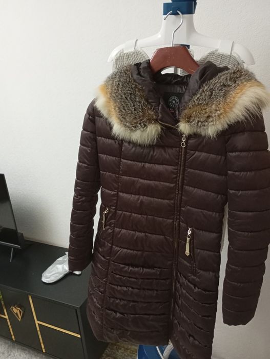 Куртка с натуральным мехом в идеальном состоянии