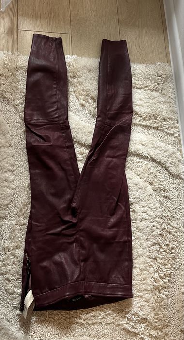 Colanti pantaloni piele Massimo Dutti XS