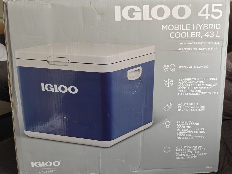 Igloo IH45 12/230V, 43 Л Гаранция Хладилна кутия с Компресор, Преносим Хладилник