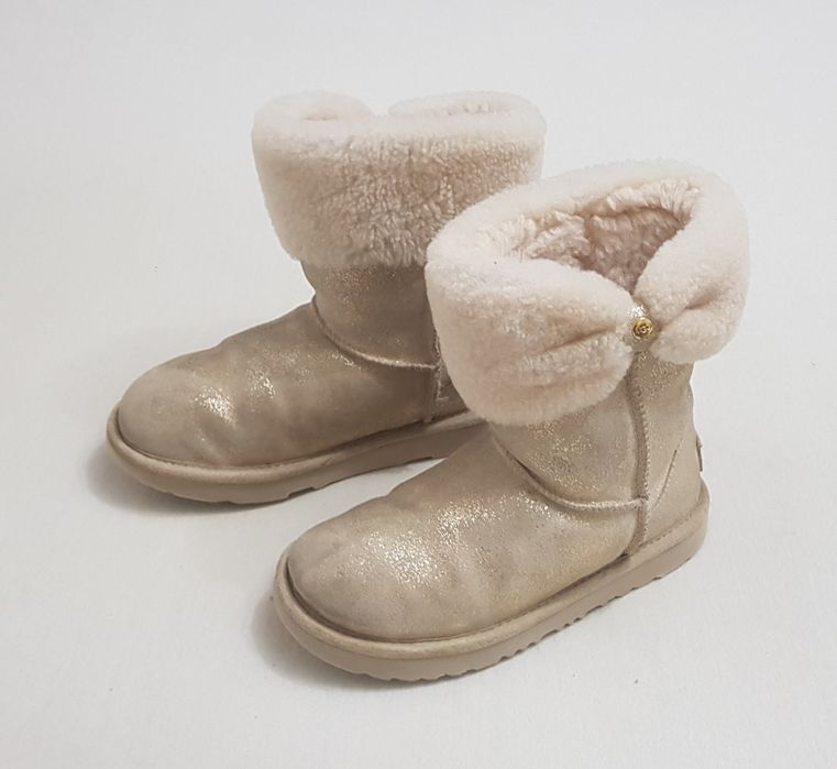 UGG Ramona Classic ll ghete, boot, cizme piele auriu metalic,Nr 33, 5