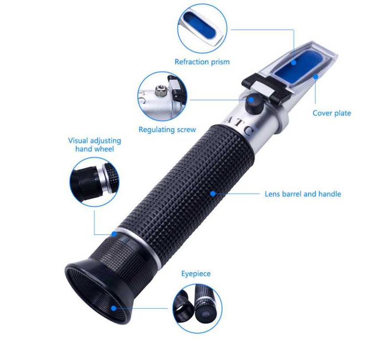 Рефрактометр спиртометр/спиртомер (АТС 0-80%)