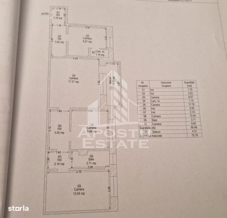 Apartament cu 3 camere, decomantat, etajul 2 , zona Spitalul Judetean