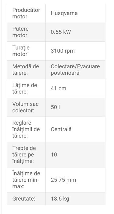 Masina tuns gazon Husqvarna LC 141iV NOUA