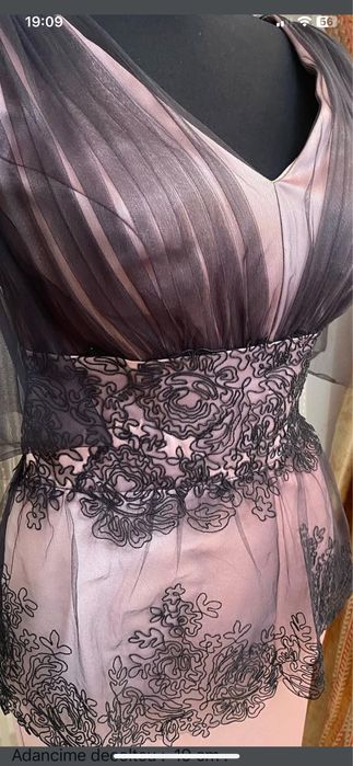 Rochie lunga saten di dantela ocazie