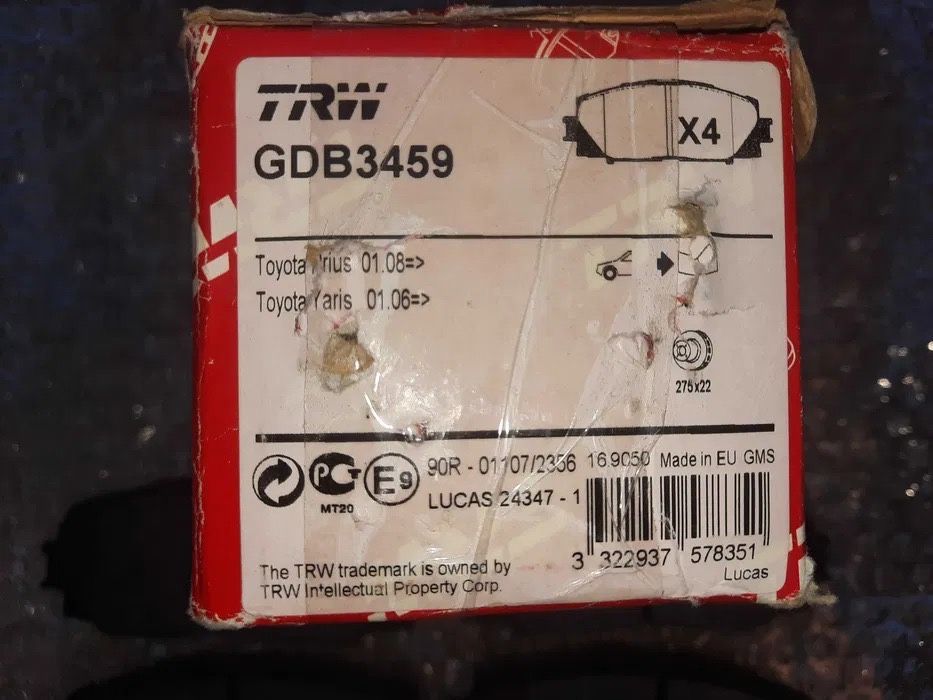 Set placate frana fata Lexus  Toyota Prius , Yaris