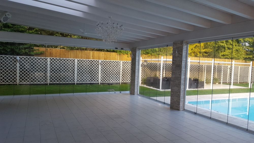 Inchidere cu sticla pliabila pentru balcon, foisor sau terasa