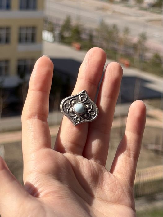 Серебряное кольцо ручной работы