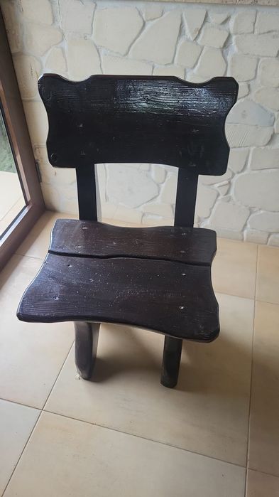 Set de mobilier rustic din lemn masiv