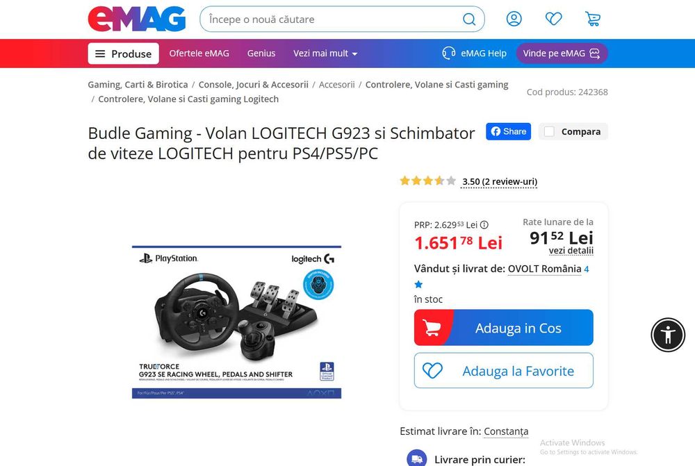 volan logitech g923 sim racing, fanatec, simagic , moza