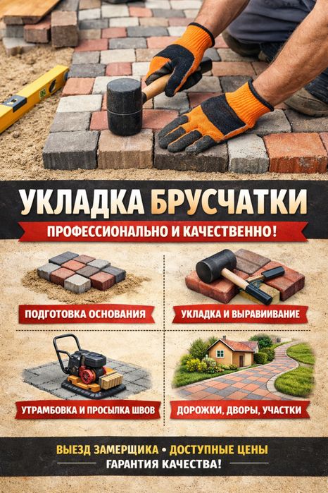 Укладка брусчатки