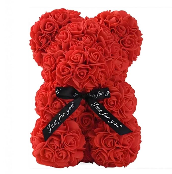 Плюшено мече с LED рози.