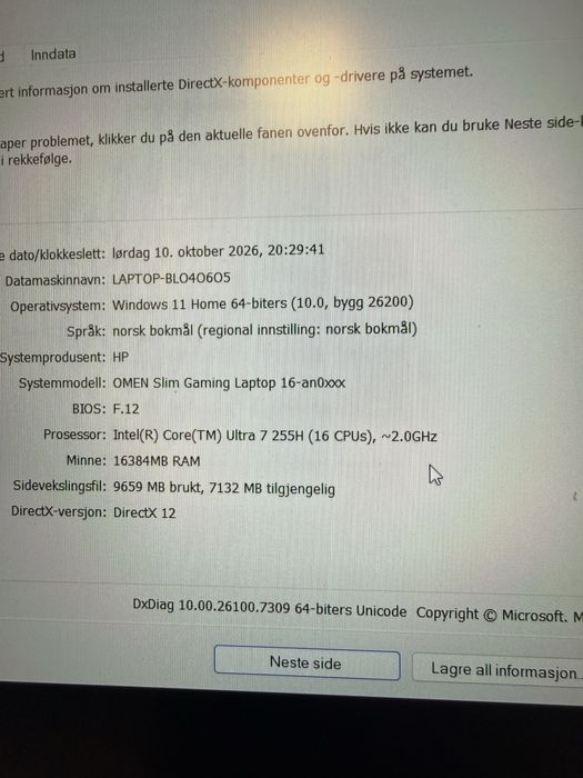 Laptop gaming HP OMEN Slim cu Intel Ultra 7255H  Nvidia RTX 5070 16GB DDR5 1Tb Ssd