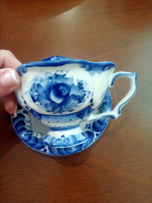 Чайная пара Гжель